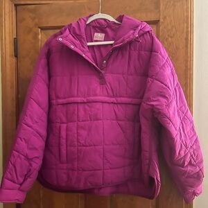 FP Movement by Free People packable puffer jacket, quarter snap.